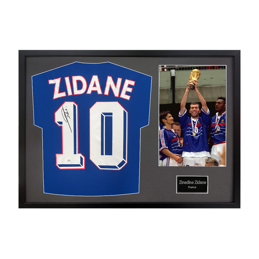 Zinedine Zidane Signed France Shirt Classic Frame