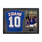 Zinedine Zidane Signed France Shirt Classic Frame
