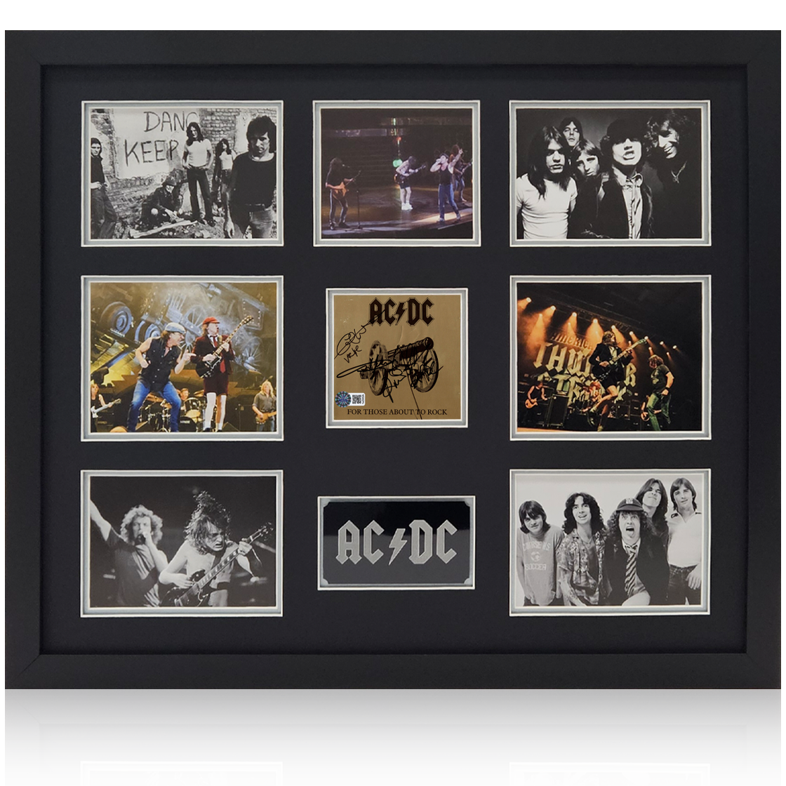 AC/DC Band Signed CD Cover Elite Frame (AFTAL Authentication)