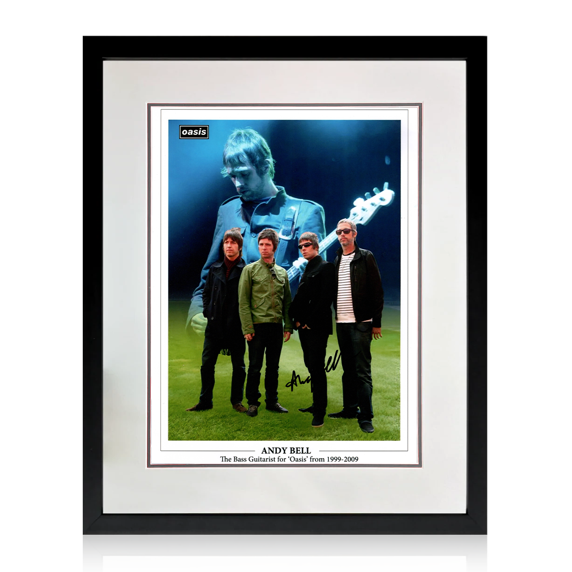 Andy Bell Signed Oasis Image Compact Frame