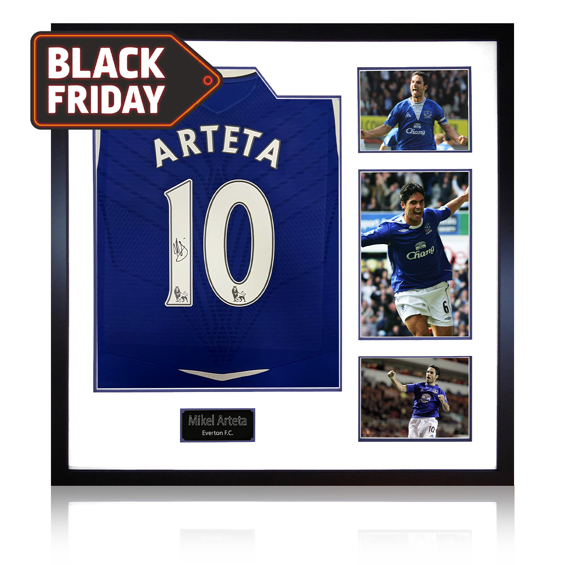 Mikel Arteta Signed Everton Shirt Elite Frame