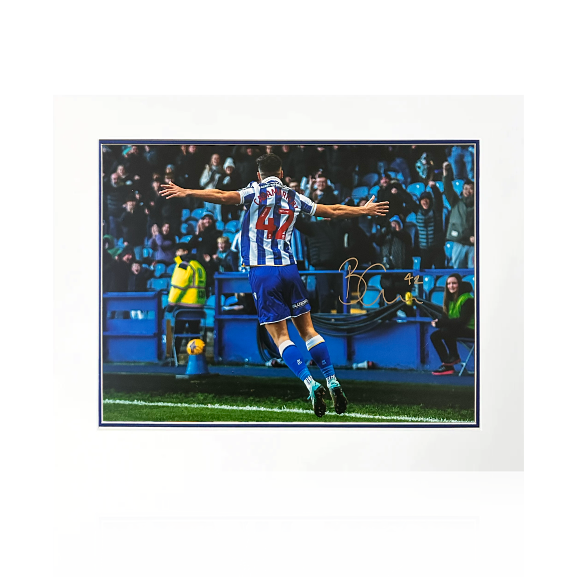 Bailey-Tye Cadamarteri Signed Sheffield Wednesday Deluxe Mount
