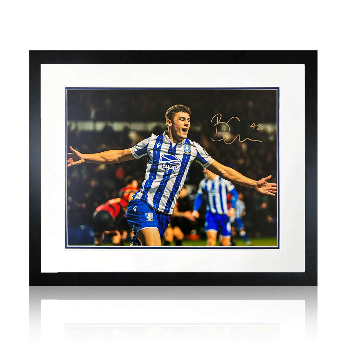 Bailey-Tye Cadamarteri Signed Sheffield Wednesday Deluxe Mount Frame