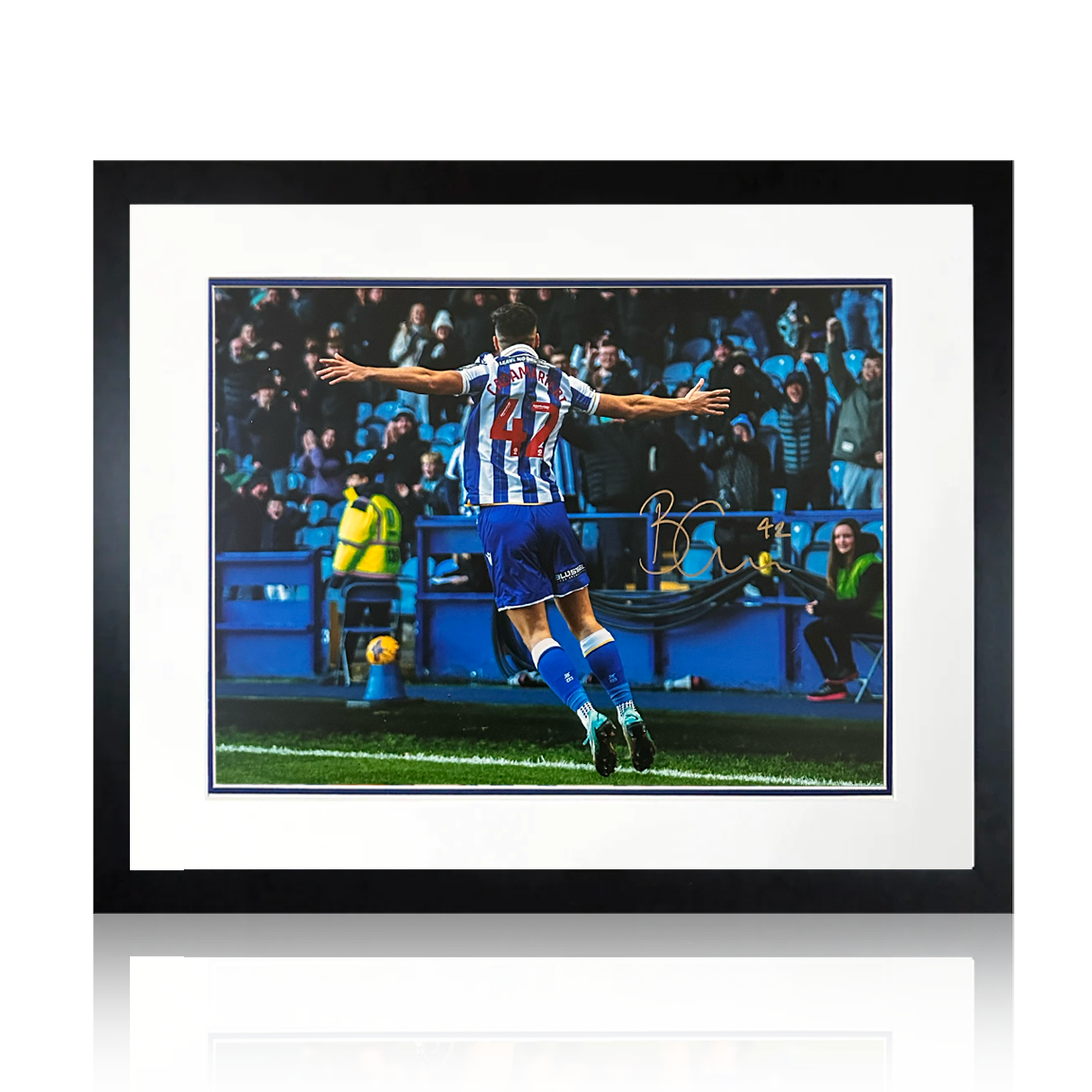 Bailey-Tye Cadamarteri Signed Sheffield Wednesday Deluxe Mount Frame
