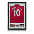 Dennis Bergkamp Signed Arsenal Shirt Premium Frame