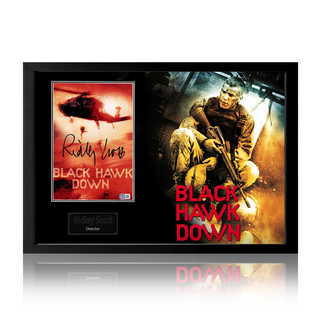 Ridley Scott Signed Black Hawk Down Image Iconic Frame (Beckett)