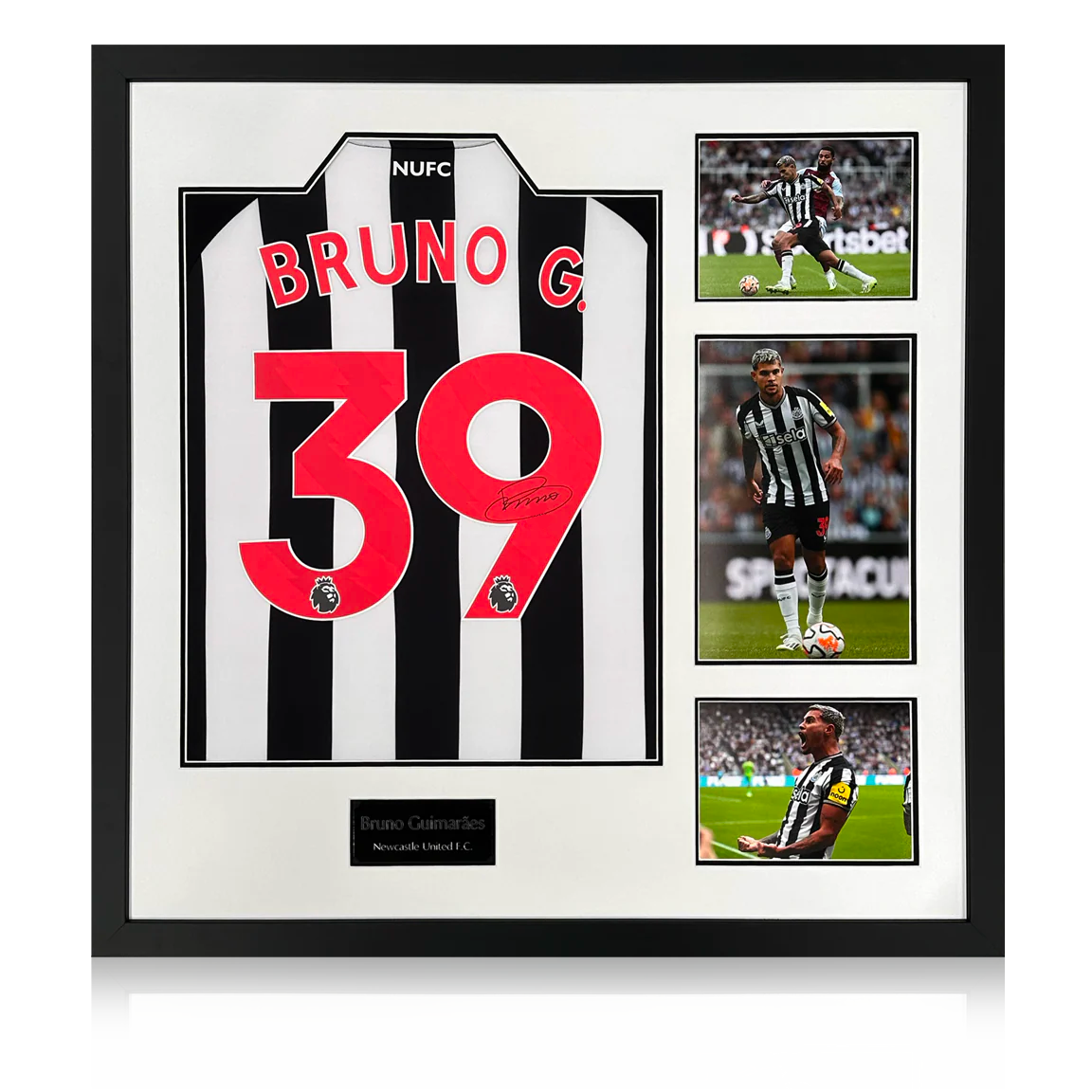 Bruno Guimarães Signed Newcastle United 23-24 Shirt Elite Frame