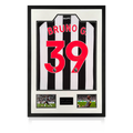 Bruno Guimarães Signed Newcastle United 23-24 Shirt Premium Frame