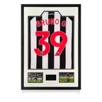 Bruno Guimarães Signed Newcastle United 23-24 Shirt Premium Frame