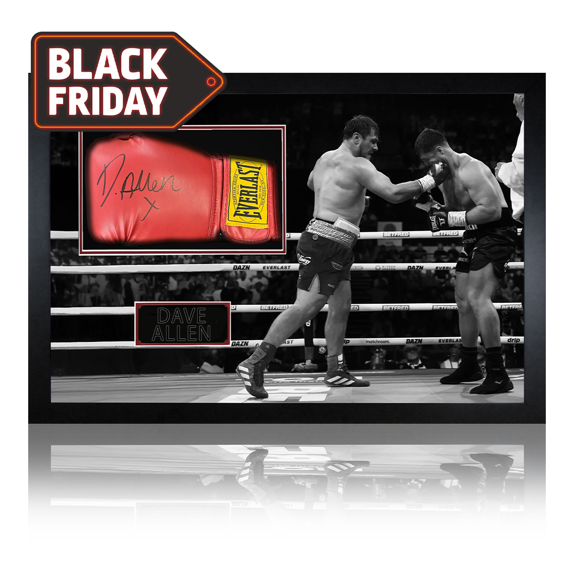 Dave Allen Signed Red Glove Iconic Frame