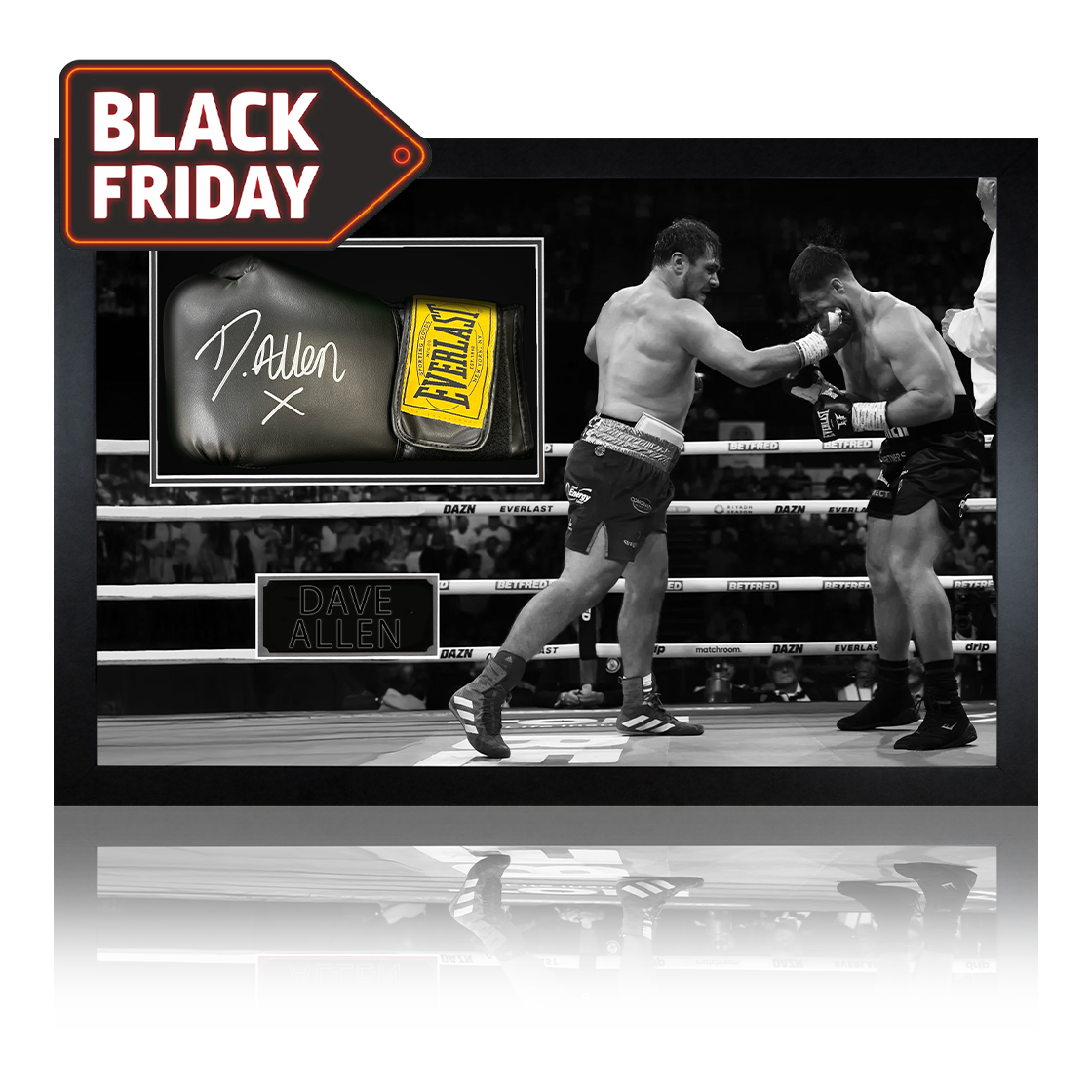 Dave Allen Signed Black Glove Iconic Frame
