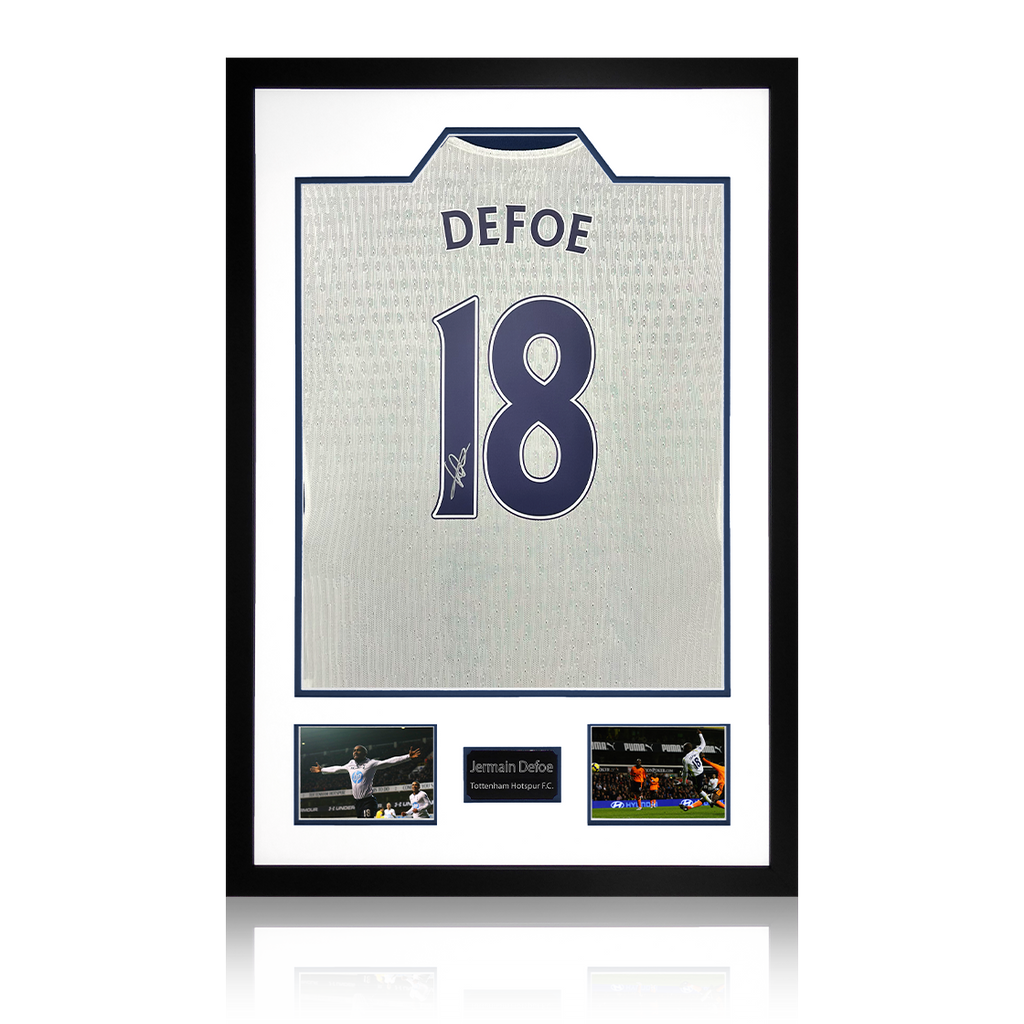 Jermain Defoe Signed Tottenham Hotspur Shirt Premium Frame