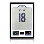 Jermain Defoe Signed Tottenham Hotspur Shirt Premium Frame