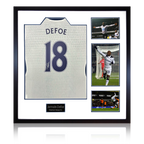 Jermain Defoe Signed Tottenham Hotspur Shirt Elite Frame