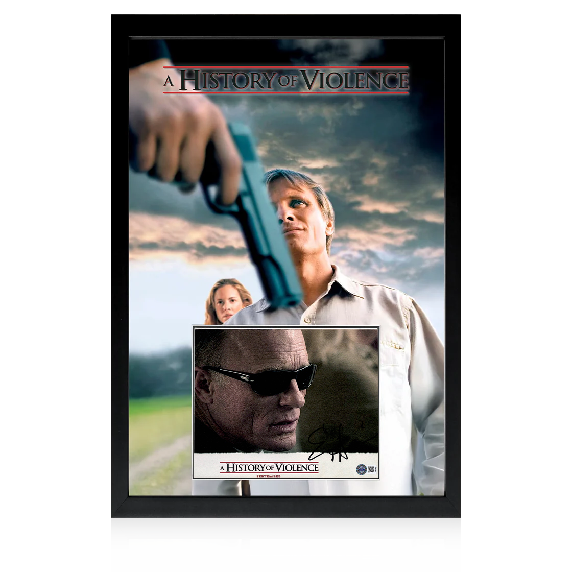Ed Harris Signed A History of Violence Image Iconic Frame (AFTAL Authentication)