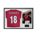 Paul Scholes Signed Manchester United Shirt Classic Frame