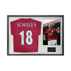 Paul Scholes Signed Manchester United Shirt Classic Frame