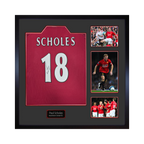 Paul Scholes Signed Manchester United Shirt Elite Frame