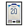 Phil Foden Signed England Shirt Premium Frame