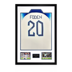 Phil Foden Signed England Shirt Premium Frame