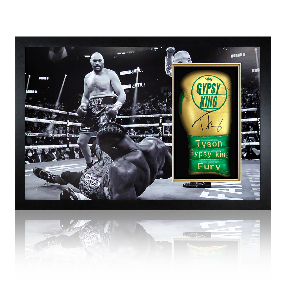 Tyson Fury v Deontay Wilder III Signed Glove Iconic Frame