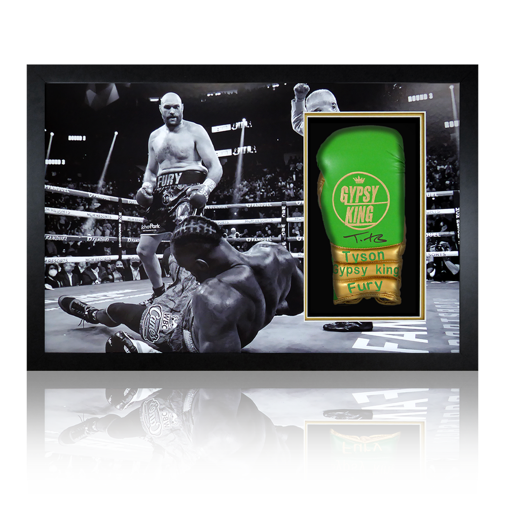 Tyson Fury v Deontay Wilder III Signed Glove Iconic Frame.