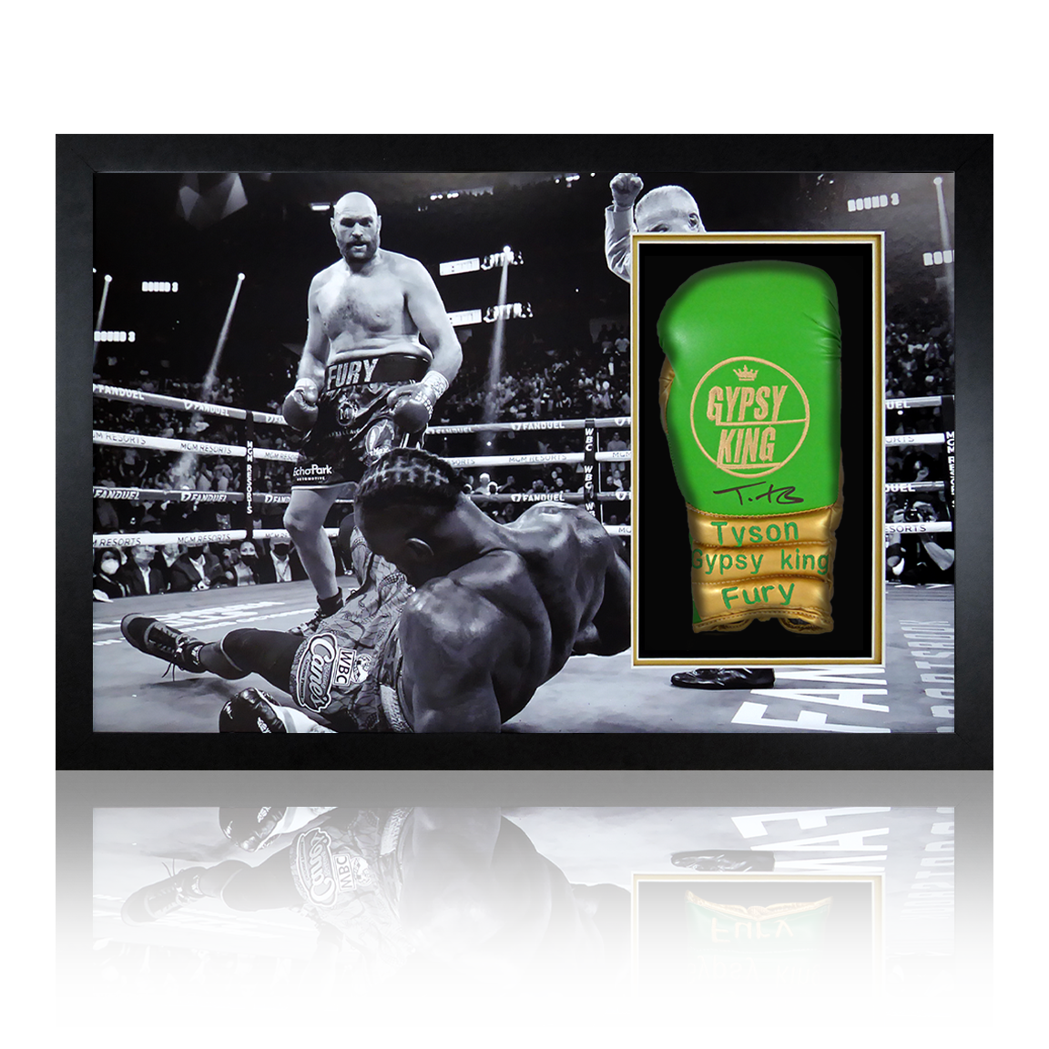 Tyson Fury v Deontay Wilder III Signed Glove Iconic Frame.