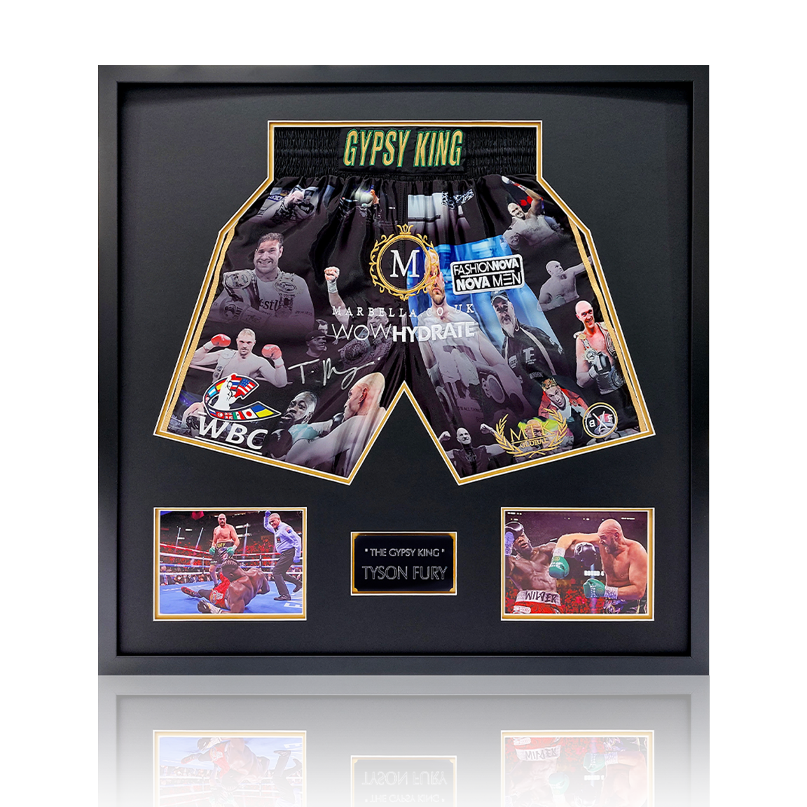 Tyson Fury "The Gypsy King" Signed Shorts Elite Frame