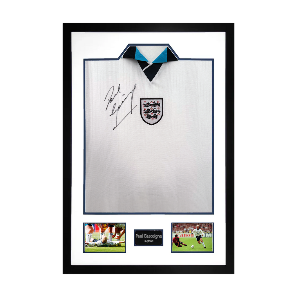 Paul Gascogine Signed England '96 Shirt Premium Frame