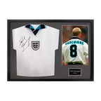 Paul Gascogine Signed England '96 Shirt Classic Frame