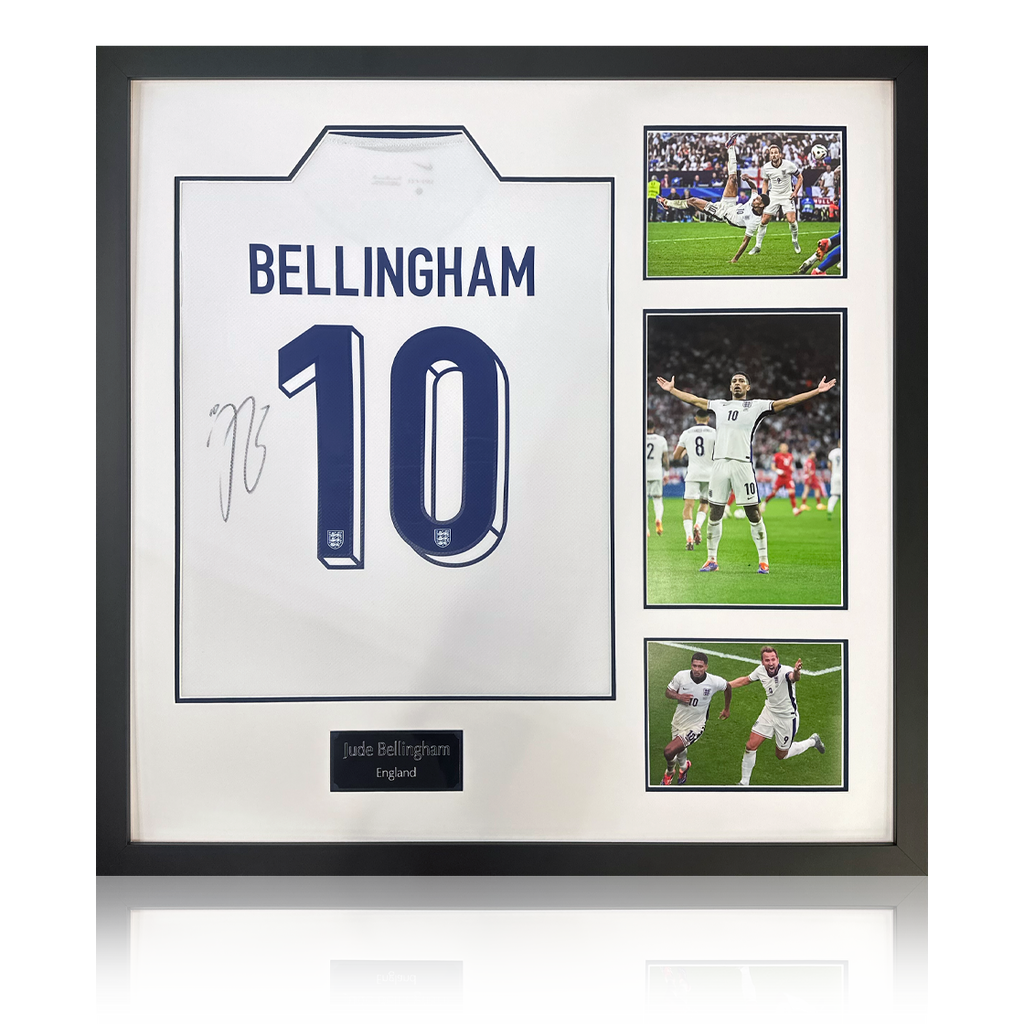 Jude Bellingham Signed England Shirt Elite Frame