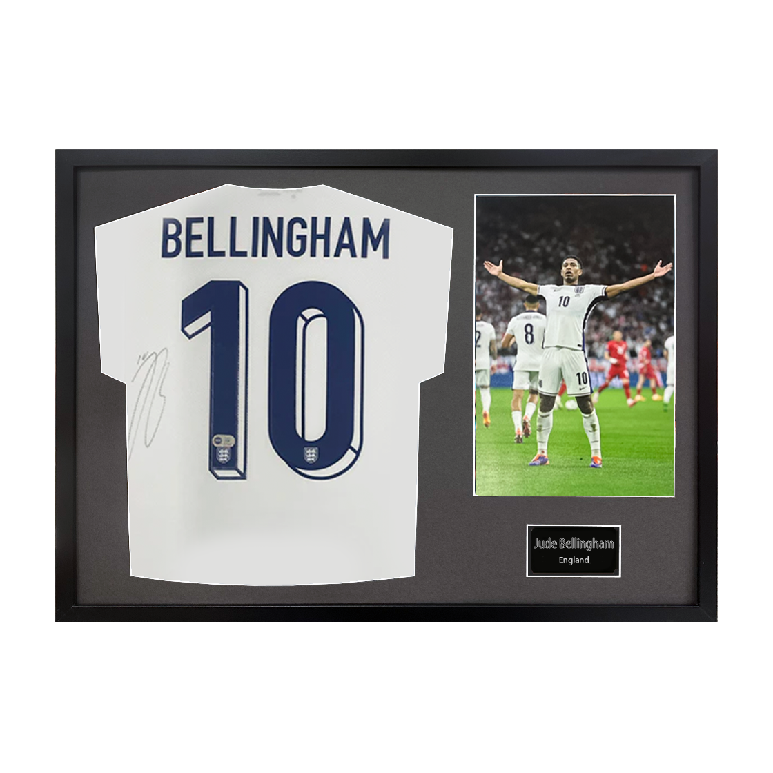Jude Bellingham Signed England Shirt Classic Frame
