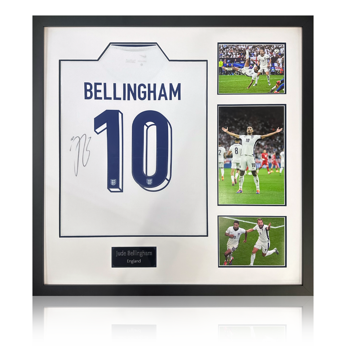 Jude Bellingham Signed England Shirt Elite Frame