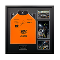 Lando Norris Signed McLaren F1 Shirt Elite Frame (ACG Cert)