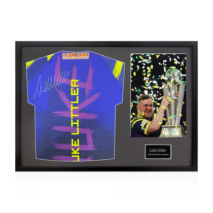 Luke Littler 2026 World Champion Signed Shirt Classic Frame