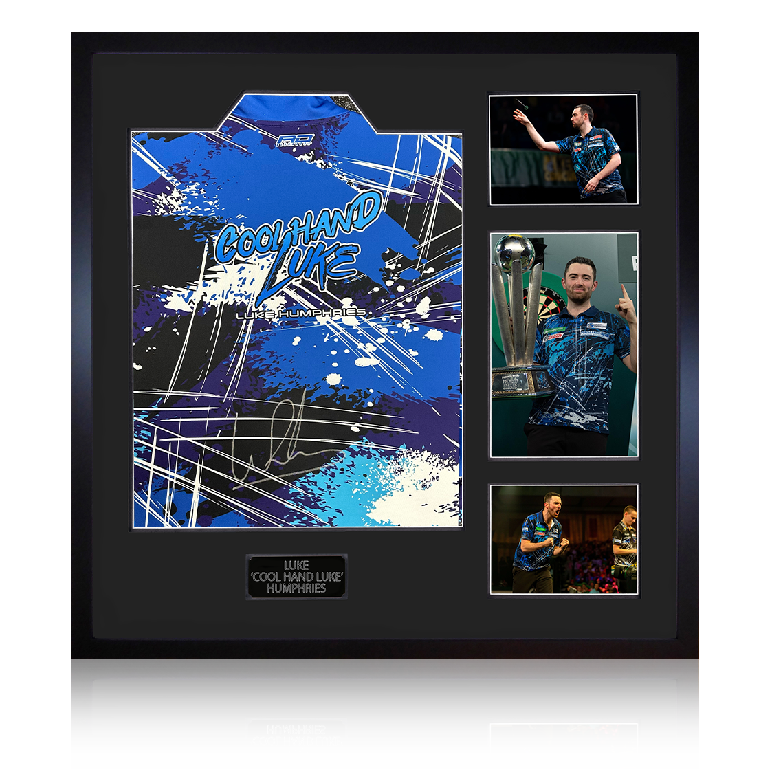Luke Humphries Signed Shirt Elite Frame