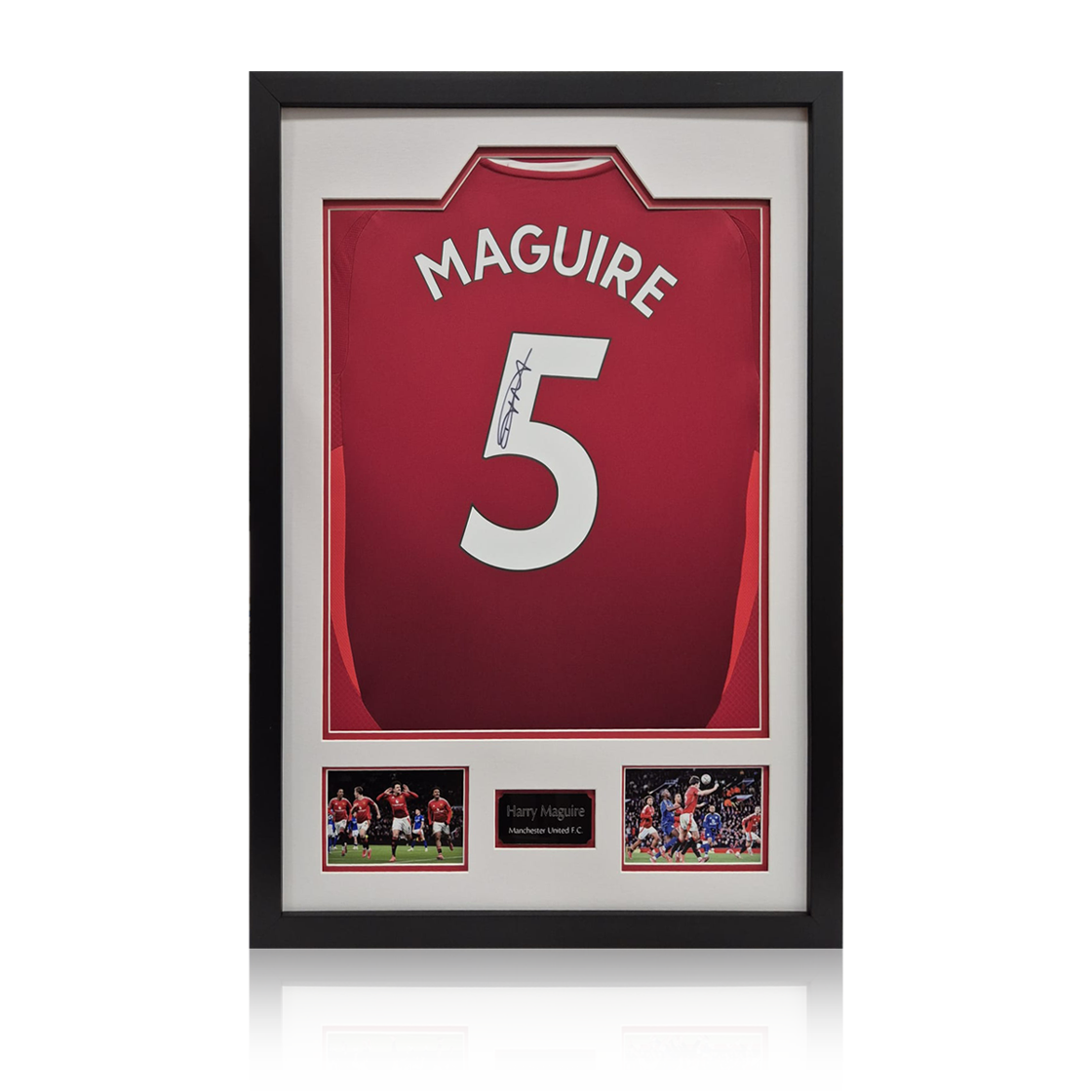 Harry Maguire Signed Manchester United Shirt Premium Frame