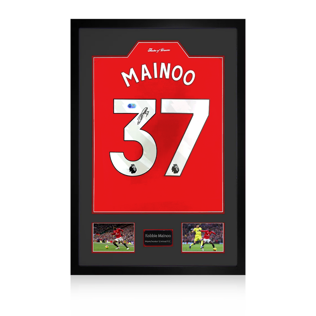 Kobbie Mainoo Signed Manchester United Premium Frame (ACG Cert)