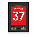 Kobbie Mainoo Signed Manchester United Premium Frame (ACG Cert)