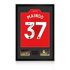 Kobbie Mainoo Signed Manchester United Premium Frame (ACG Cert)