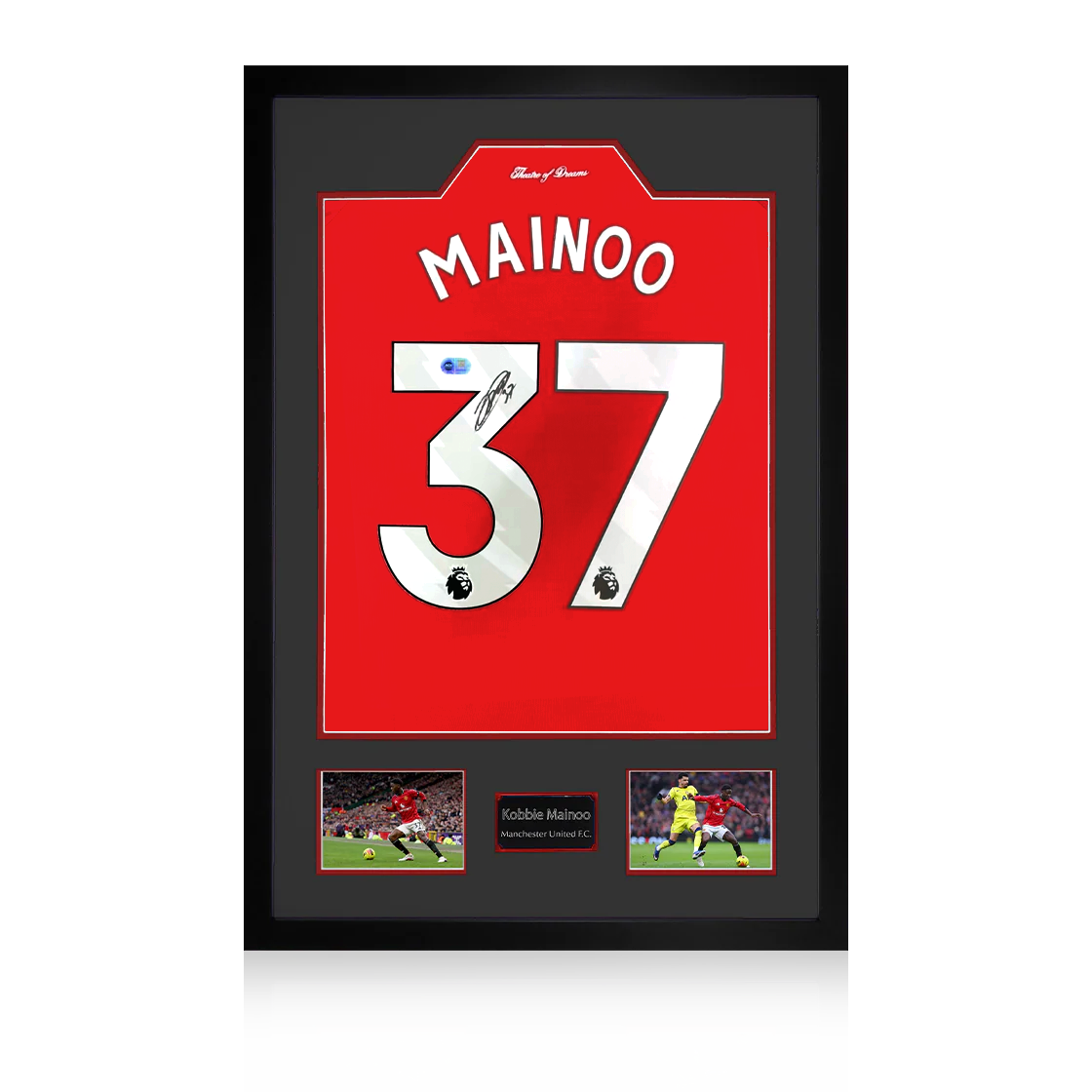Kobbie Mainoo Signed Manchester United Premium Frame (ACG Cert)