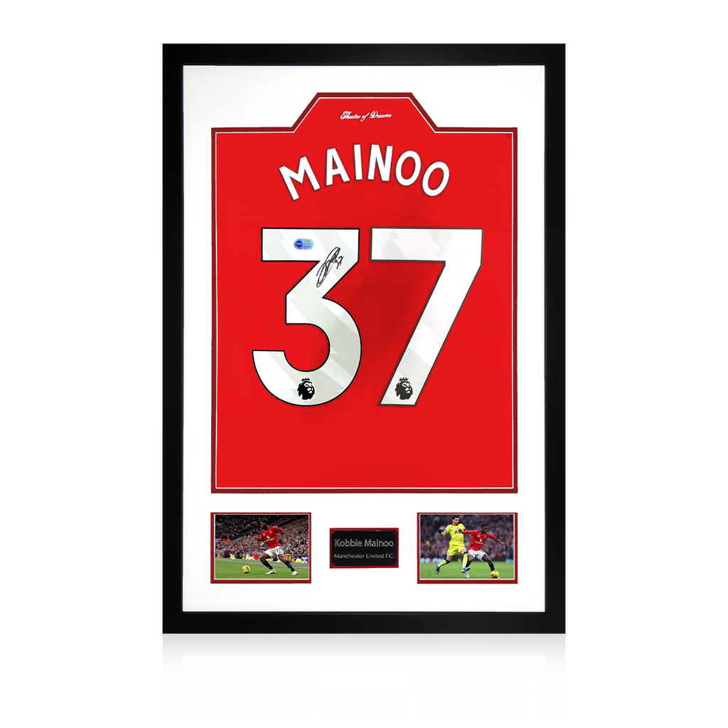 Kobbie Mainoo Signed Manchester United Premium Frame (ACG Cert)