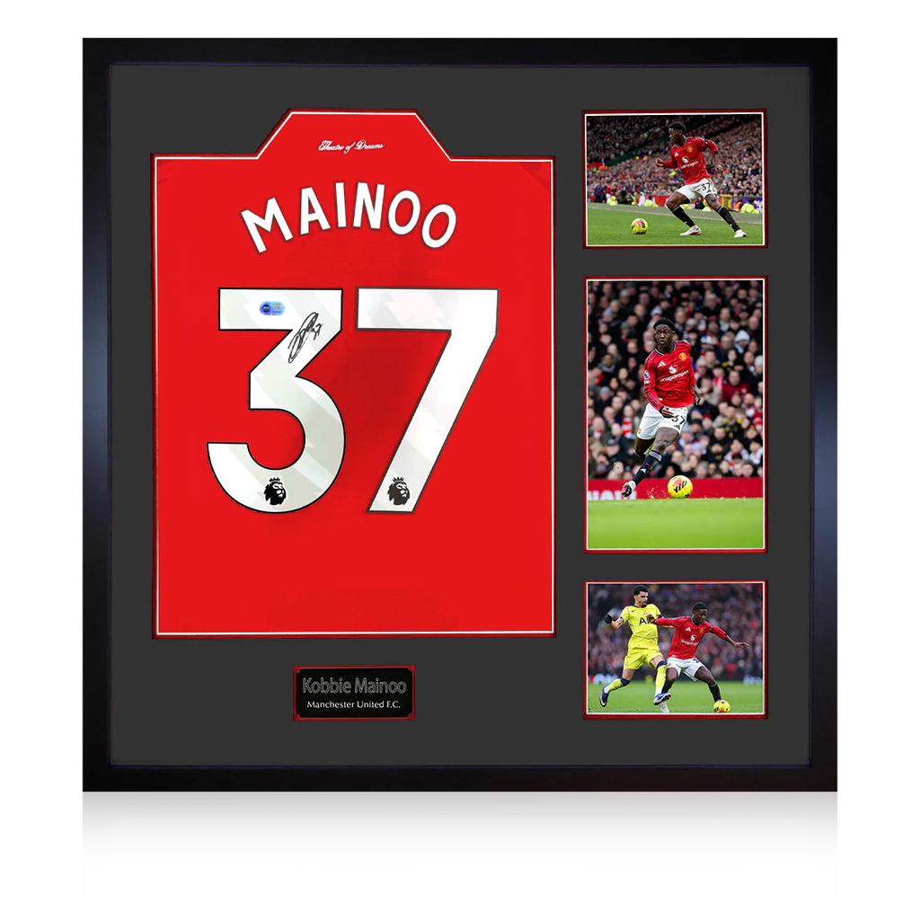 Kobbie Mainoo Signed Manchester United Elite Frame (ACG Cert)