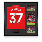 Kobbie Mainoo Signed Manchester United Elite Frame (ACG Cert)