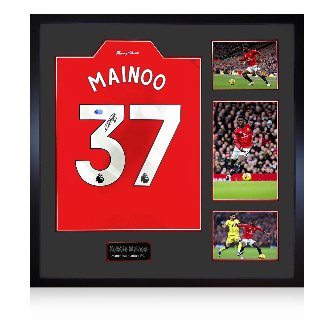 Kobbie Mainoo Signed Manchester United Elite Frame (ACG Cert)