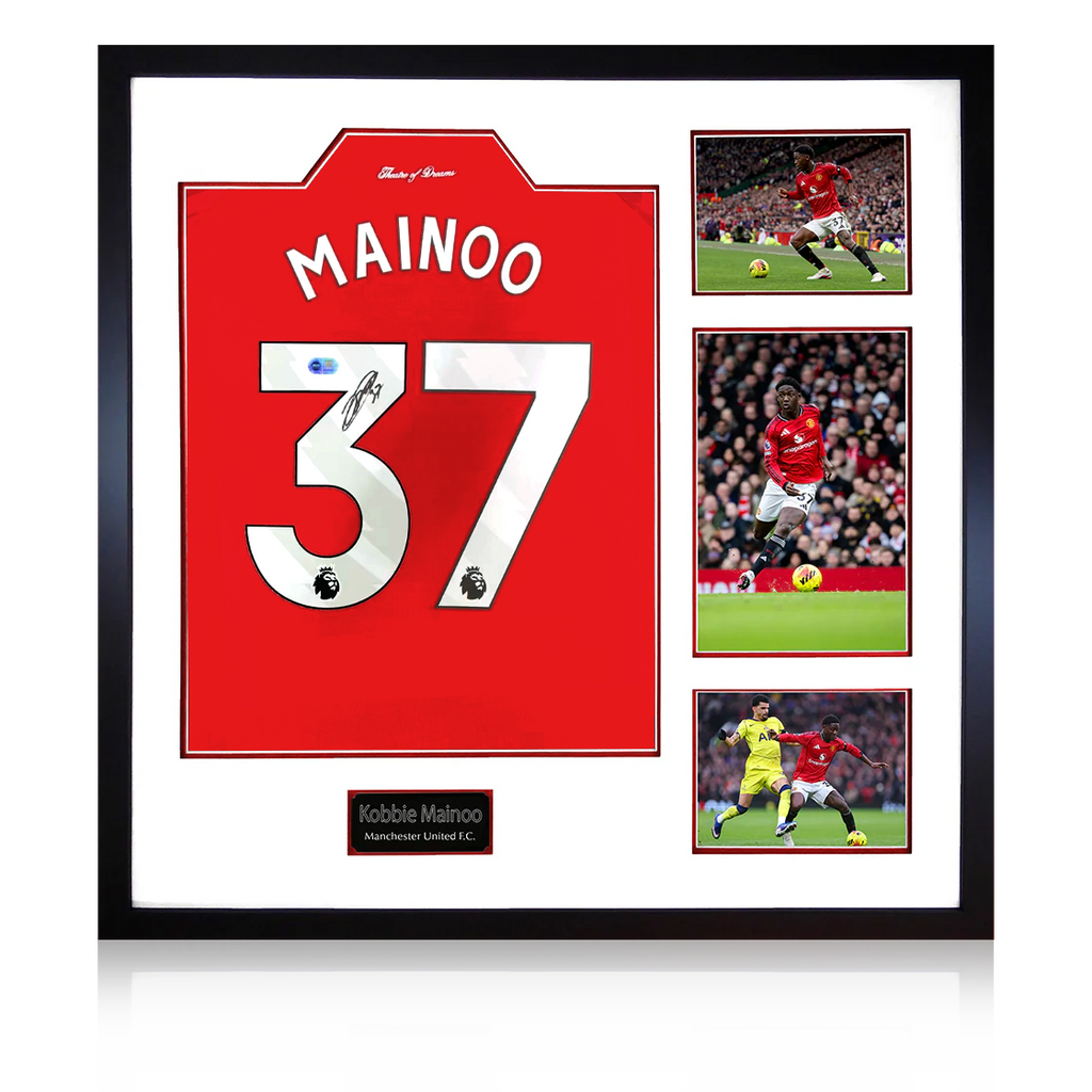 Kobbie Mainoo Signed Manchester United Elite Frame (ACG Cert)