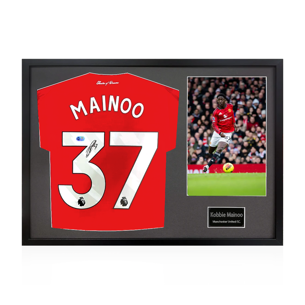 Kobbie Mainoo Signed Manchester United Classic Frame (ACG Cert)