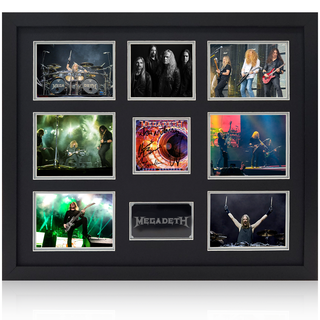 Megadeth Band Signed CD Cover Elite Frame (AFTAL Authentication)