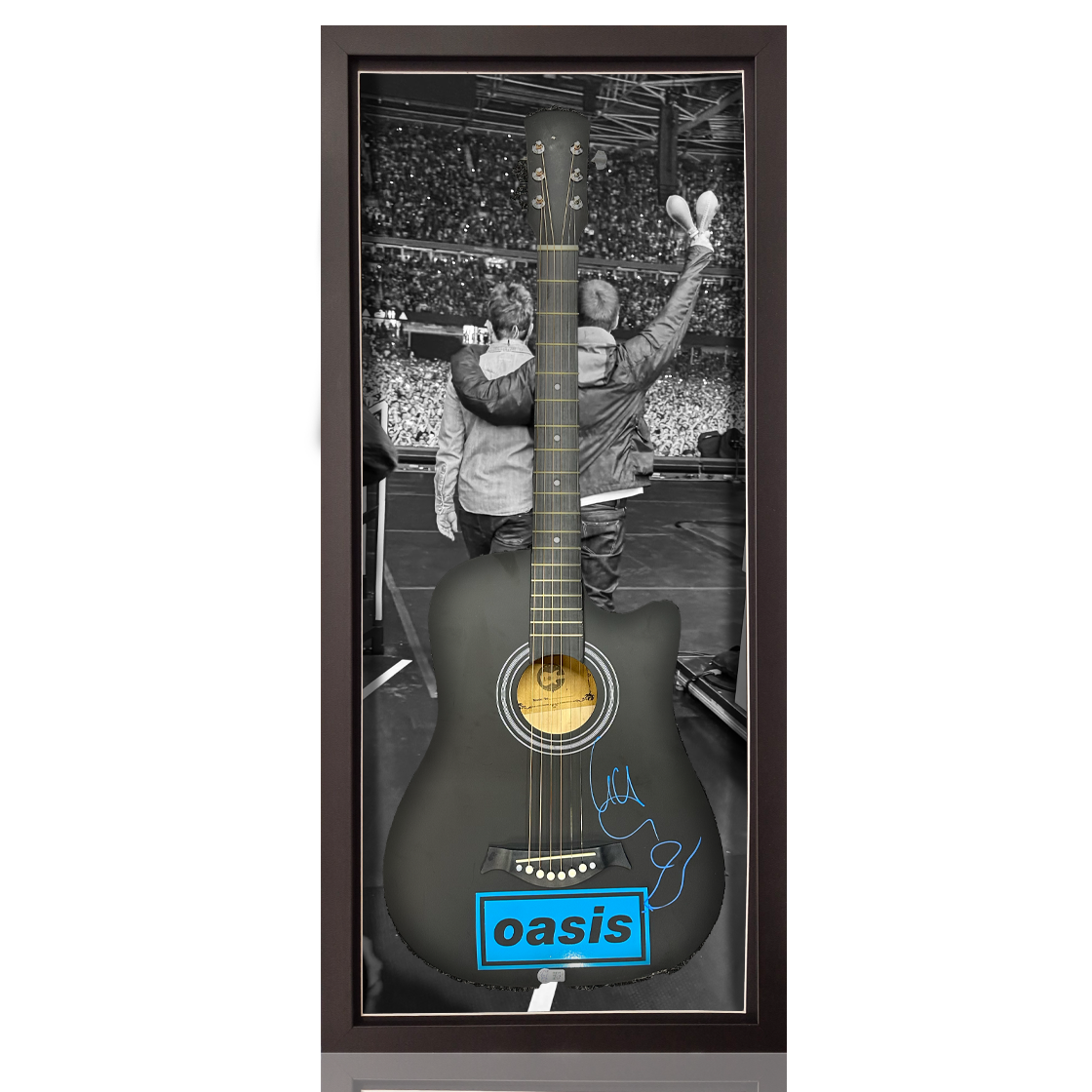 Liam & Noel Gallagher Signed Guitar Display (ACG Cert)