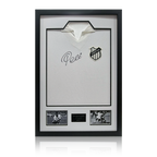 Pele Back Signed Santos Shirt Premium Frame